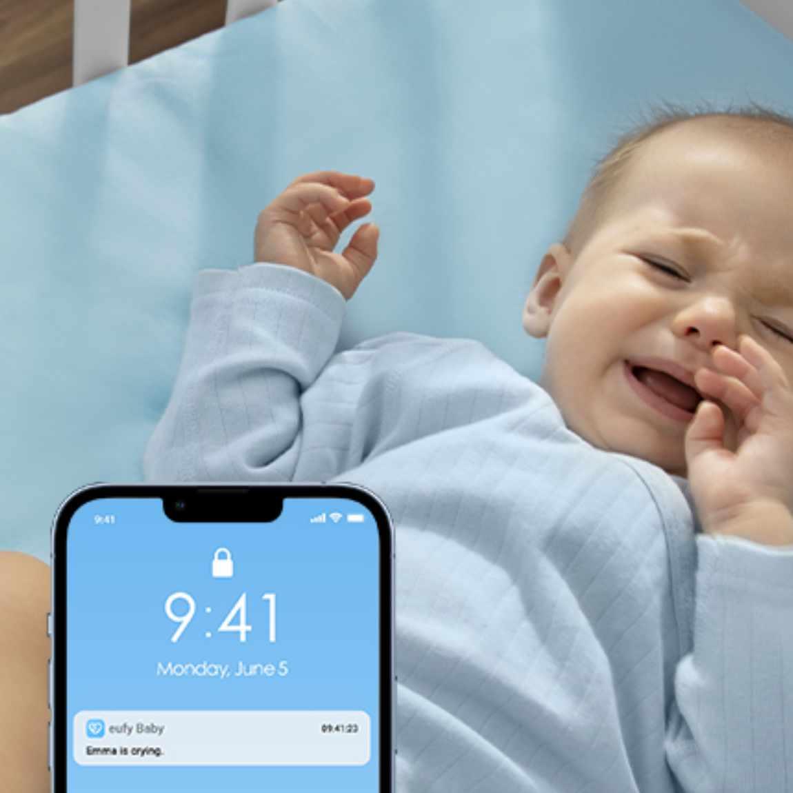 eufy Baby Smart Sock - Smartes Babyfon mit Kamera und Base