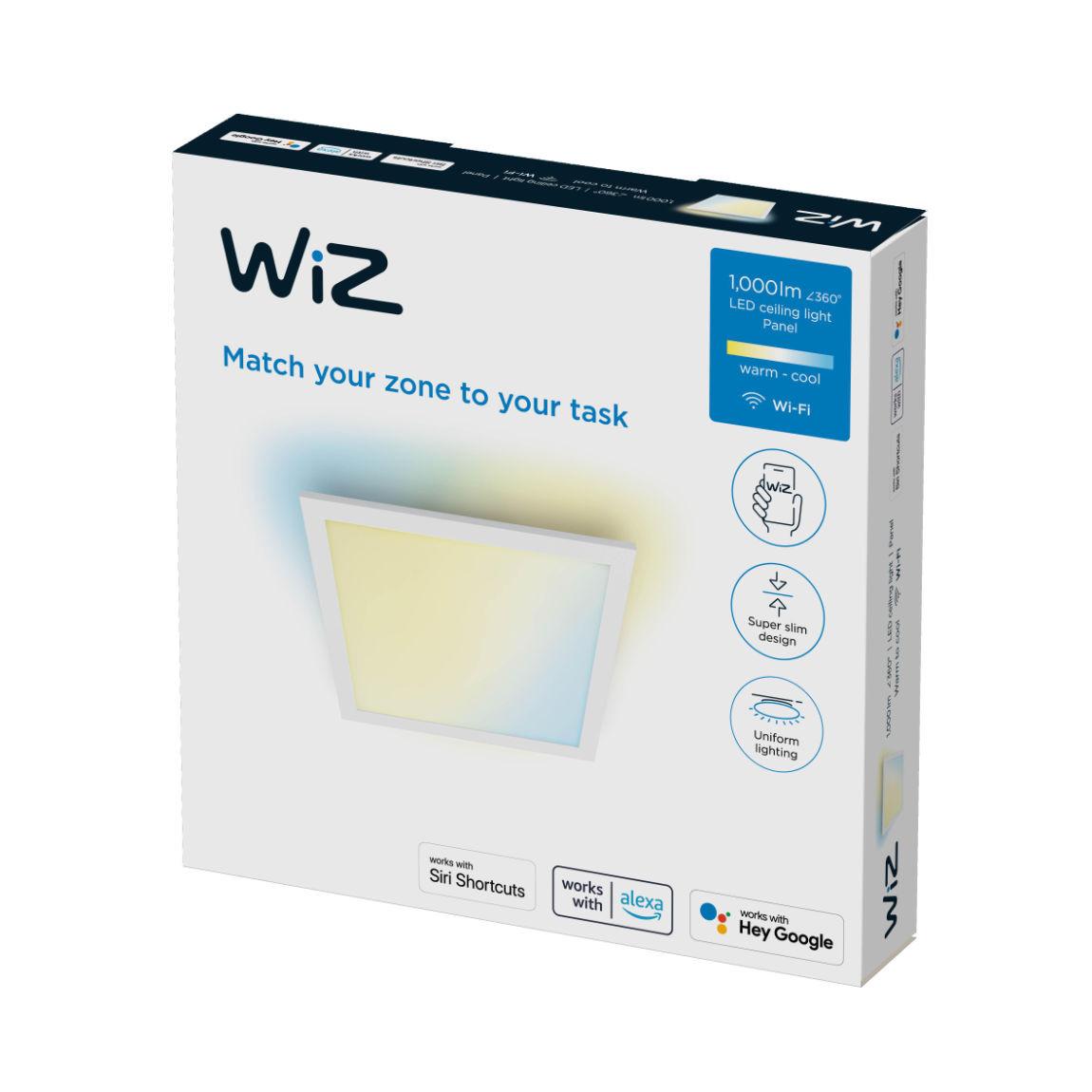 WiZ Panel Deckenleuchte Tunable White Quadratisch 1000lm - Weiß
