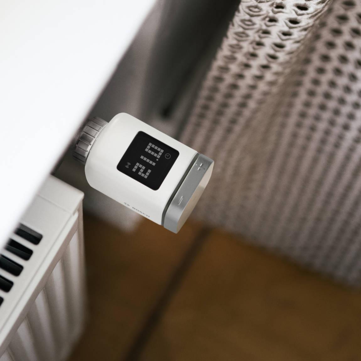 Bosch Smart Home - Starter Set Heizung II mit 5 Thermostaten_Thermostat an Heizung