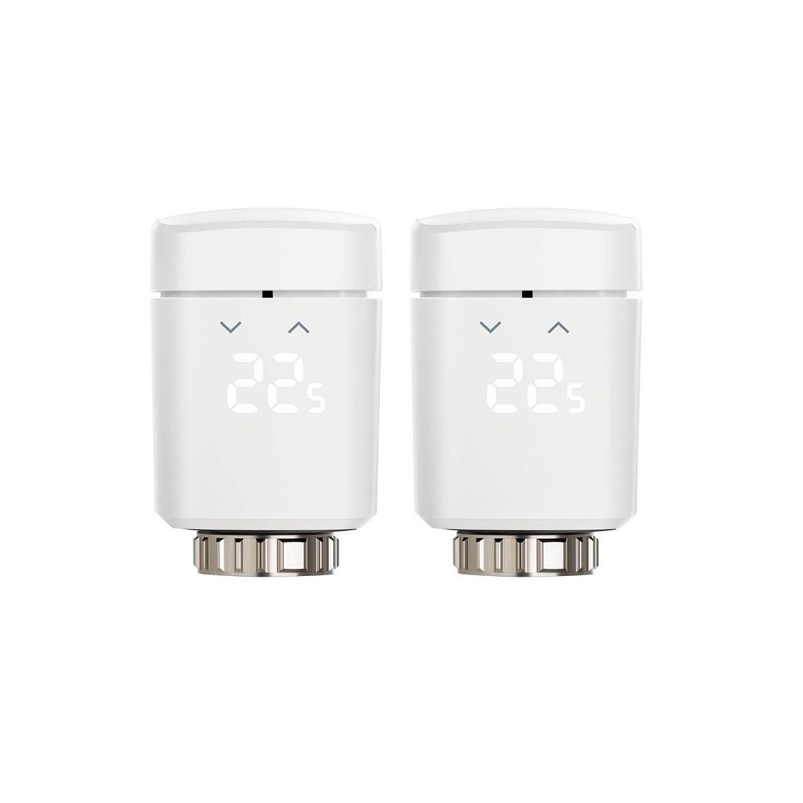 Eve Thermo 2er-Pack - Heizkörper-Thermostat mit Display & Touchbedienfeld