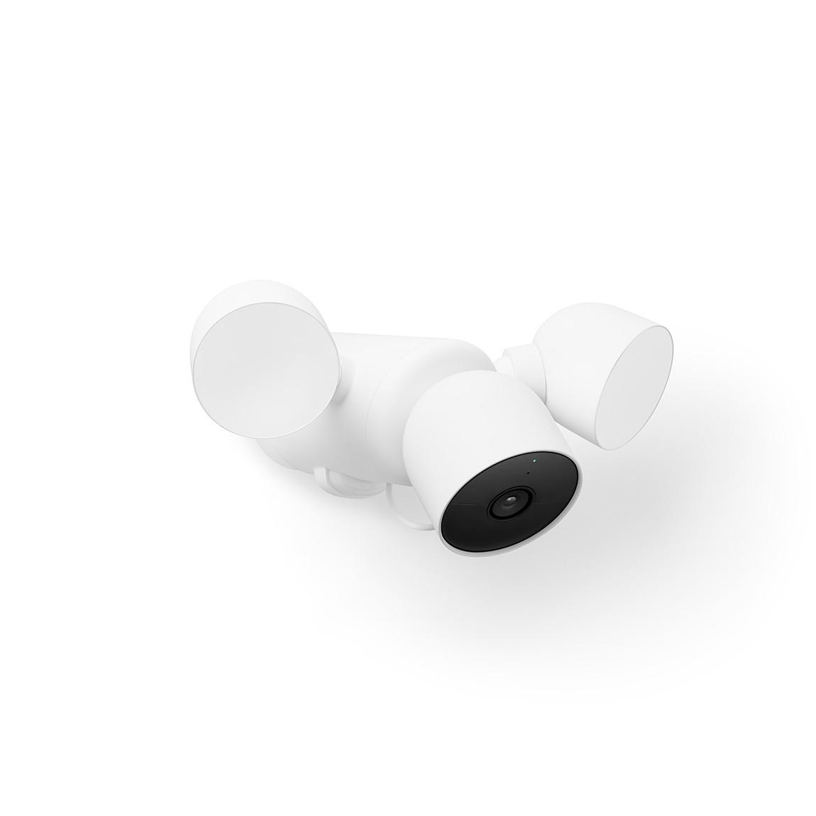Google Nest Cam mit Flutlicht (Outdoor mit Kabel) seitlich
