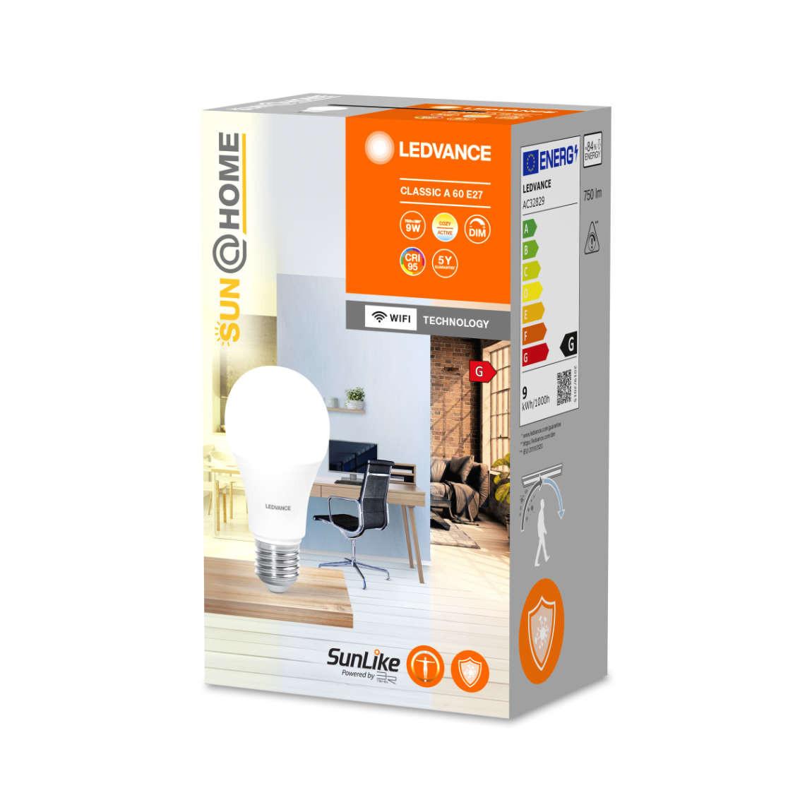 Ledvance Sun@Home SMART+ Classic A60 WiFi E27 Warm- und Kaltweiß_Verpackung