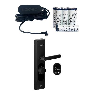LOQED Touch Smart Lock – Black Edition + Power Kit