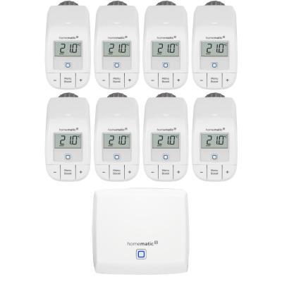 Homematic IP Starter Set Heizen mit 8 Heizkörperthermostaten Basic