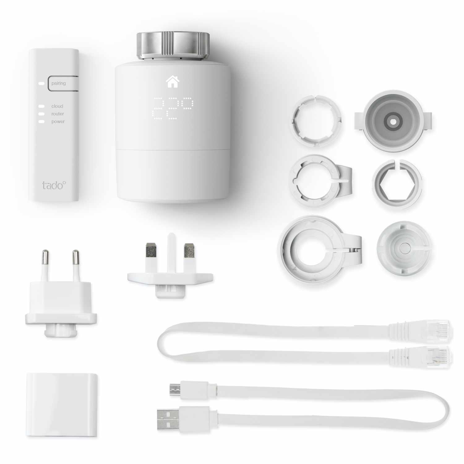 tado° Smartes Heizkörper-Thermostat Starter Kit V3+ mit 5 Thermostaten + Amazon Echo Show 5