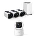 eufyCam 3 Starter Set 3+1 - 3er-Kameraset mit HomeBase 3 + Indoor Cam C220