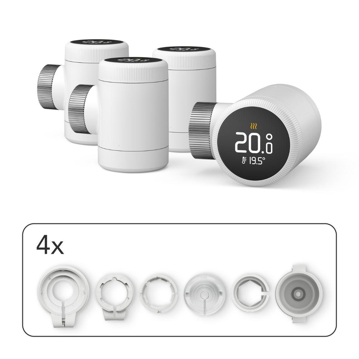 tado° Smartes Heizkörper-Thermostat X - Quattro Pack