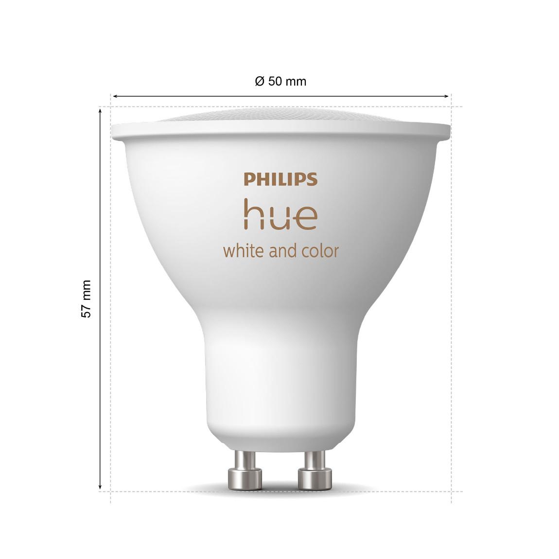 Philips Hue White & Color Ambiance GU10 400lm Starter-Set + Dimmschalter