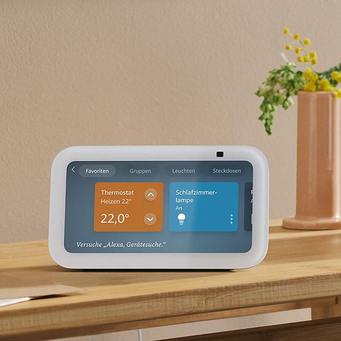 Netatmo Smarte Außenkamera mit Alarmsirene + Amazon Echo Show 5 Gen. 3