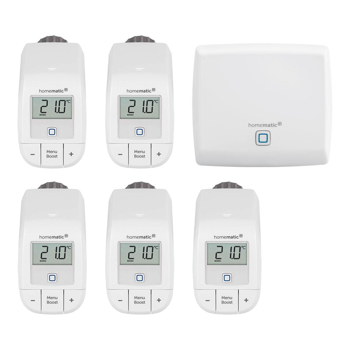 Homematic IP Access Point + Heizkörperthermostat basic 5er-Set