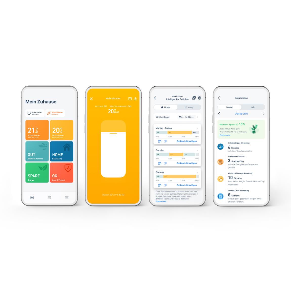 tado° Starter Kit Smartes Heizkörper-Thermostat X - 5er-Set + Bridge