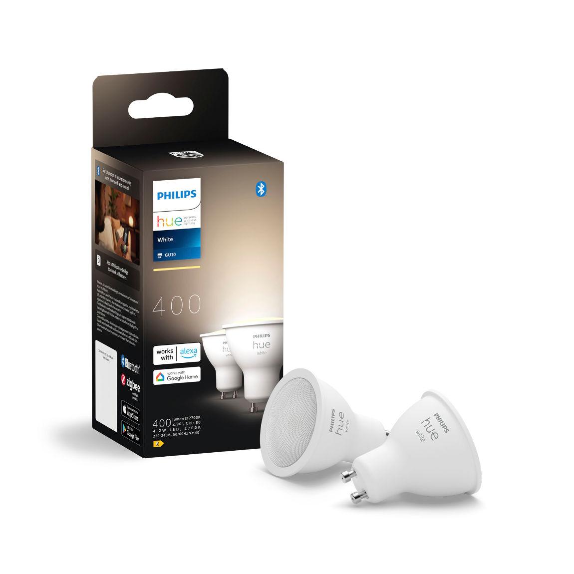 Philips Hue White GU10 LED Lampe 400lm - 2er-Set