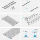 EET Solar LightMate Fassade/Zaun Plus - Balkonkraftwerk mit Wandhalterung (2x 430Wp) - Schwarz_montage