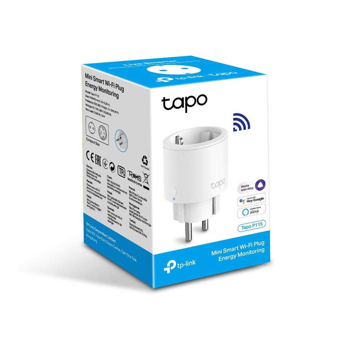 TP-Link Tapo P115 - Smarte WLAN-Steckdose Rund - Weiß_Verpackung