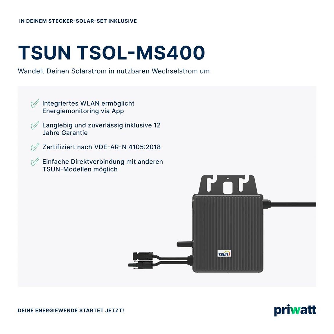 priwatt priBasic - Balkonkraftwerk ohne Halterung (1x 440W) - Schwarz_info_4