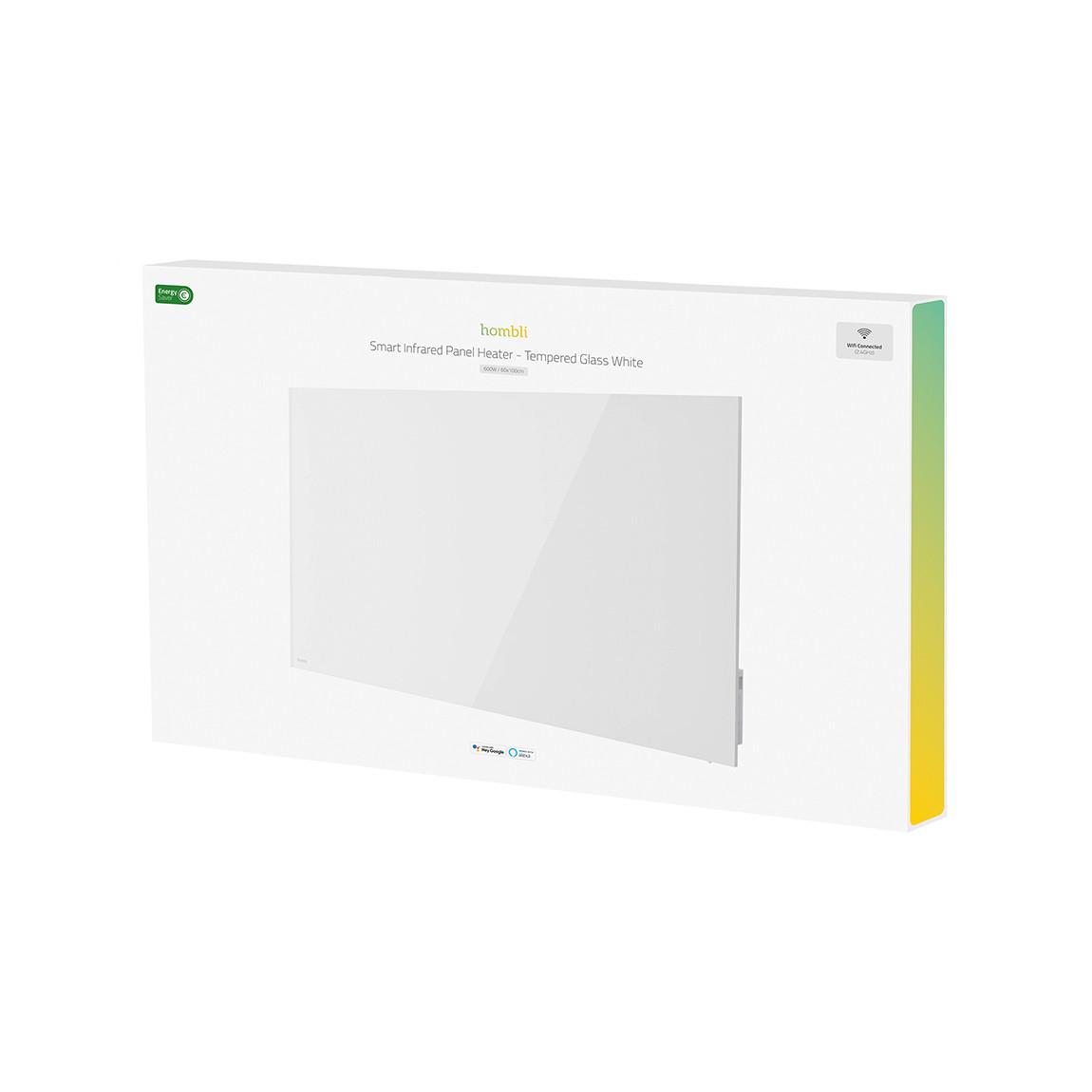 Hombli Smart Infrared Heatpanel Glass 600W - Weiß_verpackung