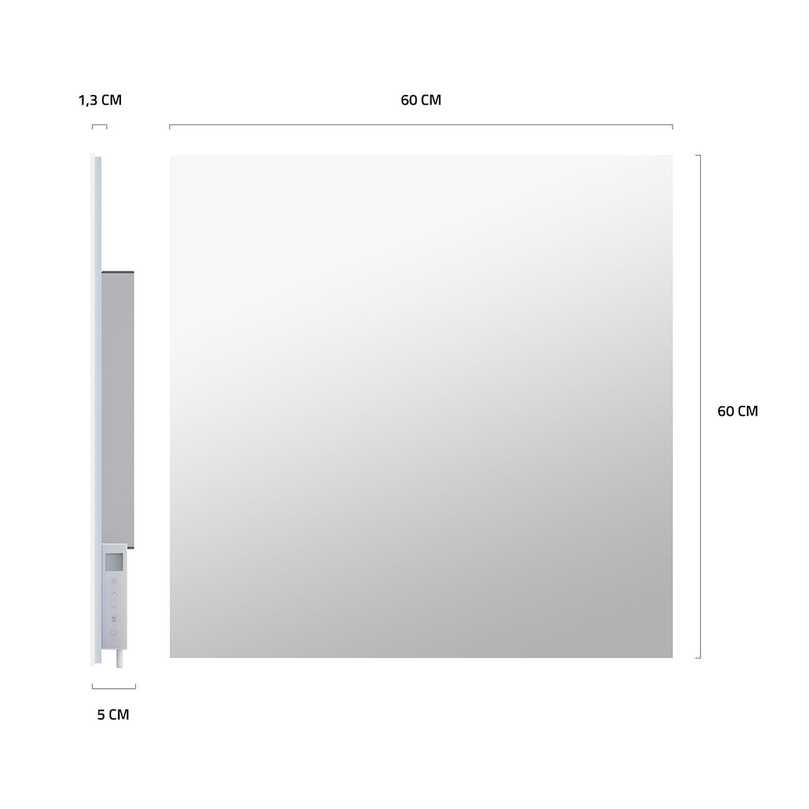 Hombli Smart Infrared Heatpanel Mirror 400W - Silber_maße
