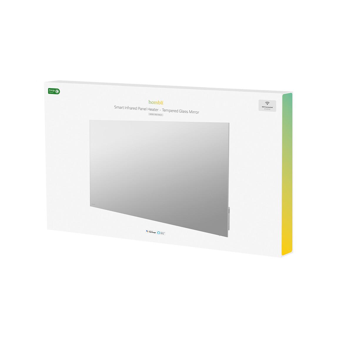 Hombli Smart Infrared Heatpanel Mirror 600W - Silber_verpackung