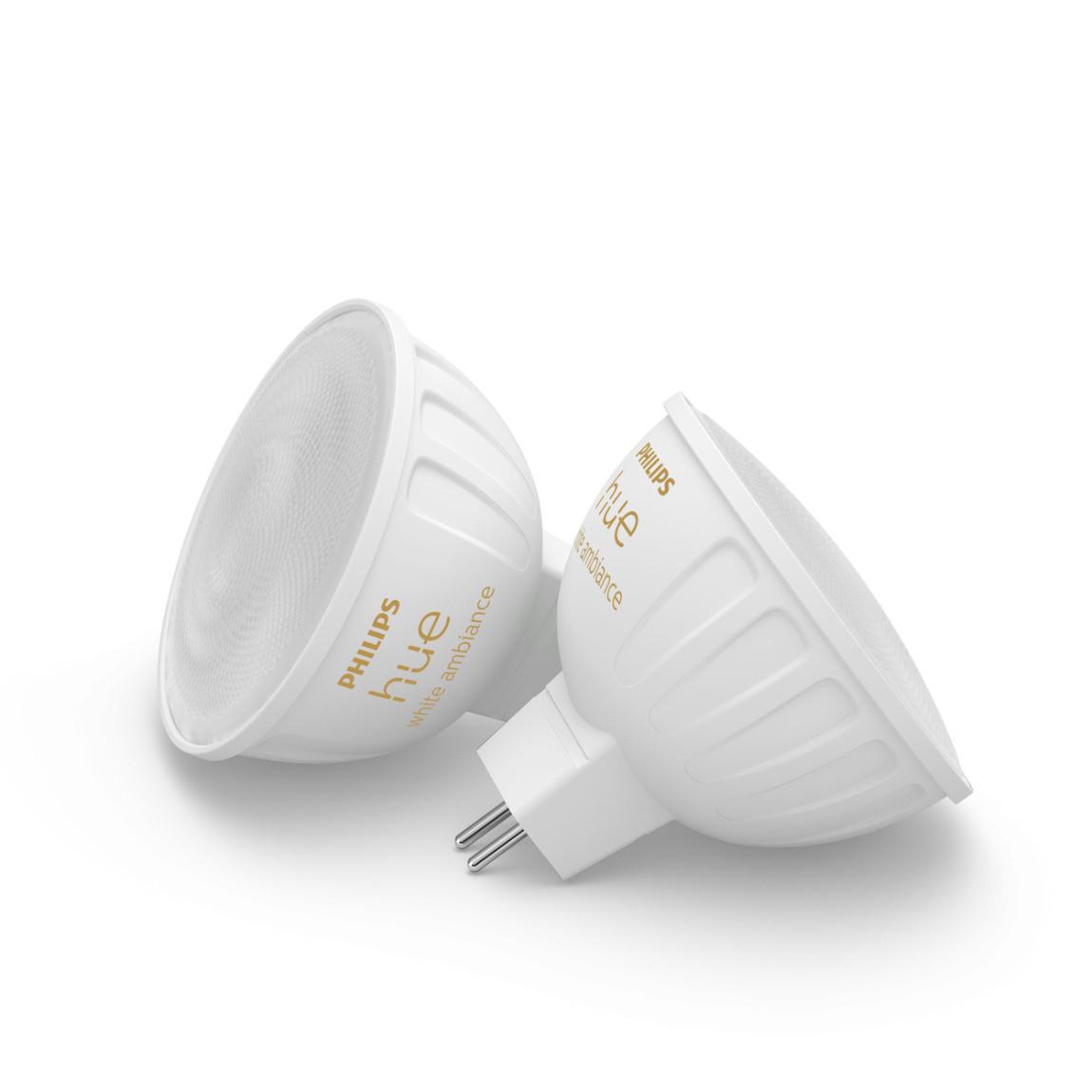 Philips Hue White Amb. MR16 LED Lampe Doppelpack 2x400lm