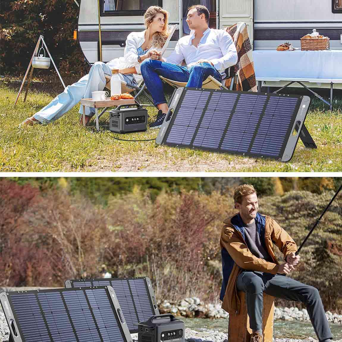 UGREEN Faltbares Solarpanel Schnellaufladung (100W) - Grau_lifestyle_2