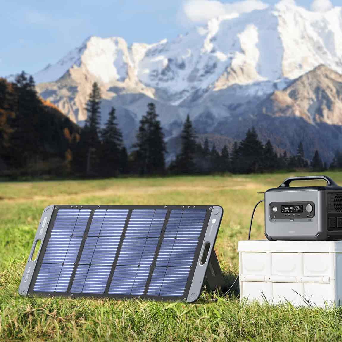 UGREEN Faltbares Solarpanel Schnellaufladung (100W) - Grau_lifestyle