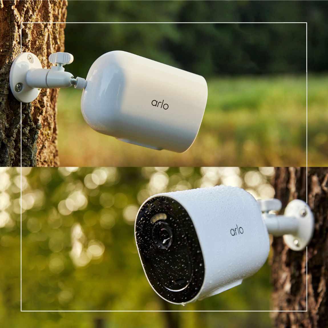 Arlo Go 2 - Smarte LTE-Überwachungskamera 2er-Set_Lifestyle_An Baum montiert