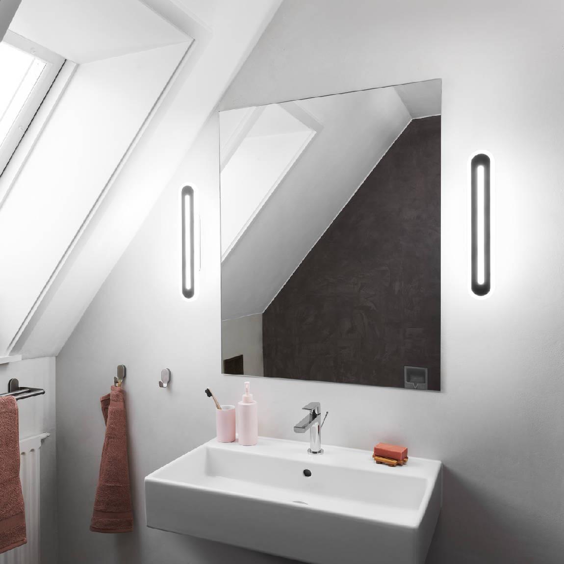 Ledvance SMART+ Orbis Bath Bad-Wandleuchte 300mm x 38mm Warm- und Kaltweiß - schwarz_Badezimmer Spiegel beleuchtet