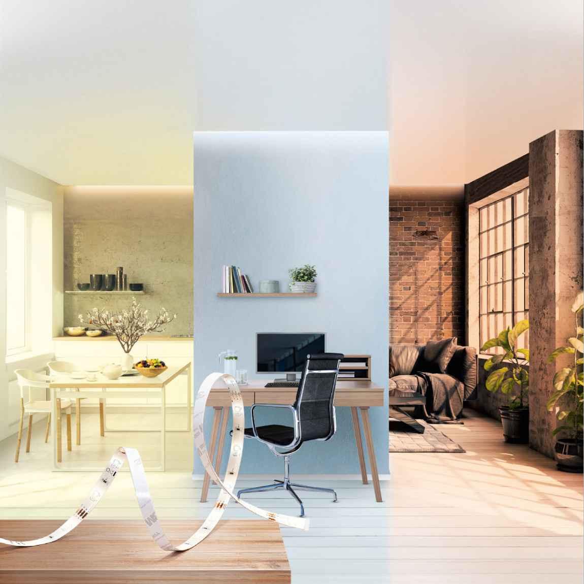 Ledvance Sun@Home SMART+ WiFi Flex 3m Lightstrip Warm- und Kaltweiß_Lifestyle_In Raum