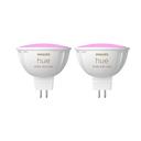 Philips Hue White & Col. Amb. MR16 LED Lampe Doppelpack 2x400lm - Weiß