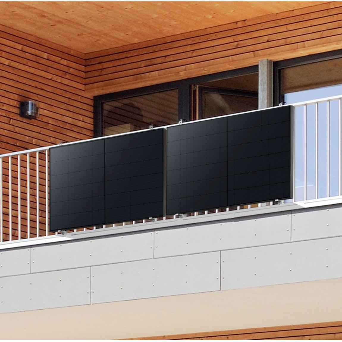 Anker SOLIX RS40B - Balkonkraftwerk Premium mit Balkonhalterungen (2x 410W) - Schwarz